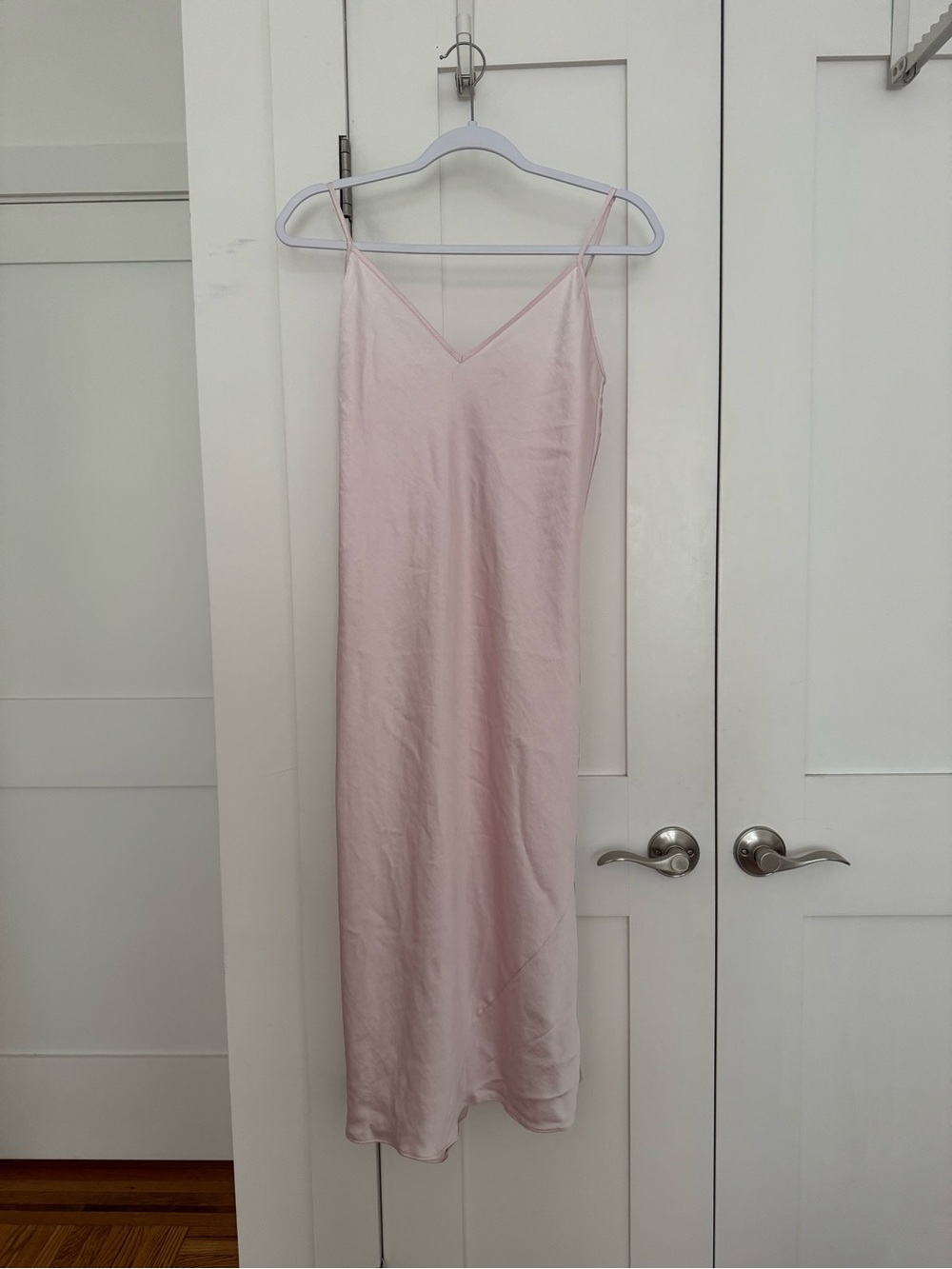 Aritzia Wilfred Blush Satin Only Slip Midi Dress